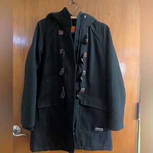 Merrell Insulated Black Hooded Parka Coat - Women’s M